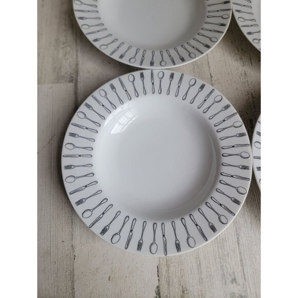 Pier 1 rimmed plate spoon Fork knife Chef‎ home dish - Picture 3 of 8